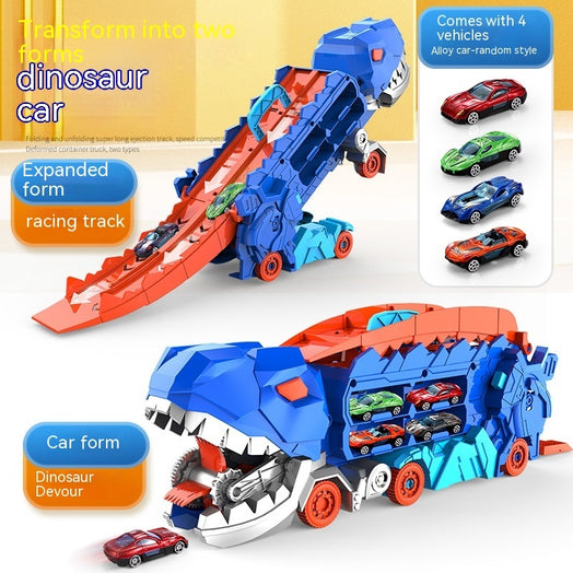 Tyrannosaurus Deformation Track Gliding Car – 3-in-1 Transforming Dino Transporter Toy